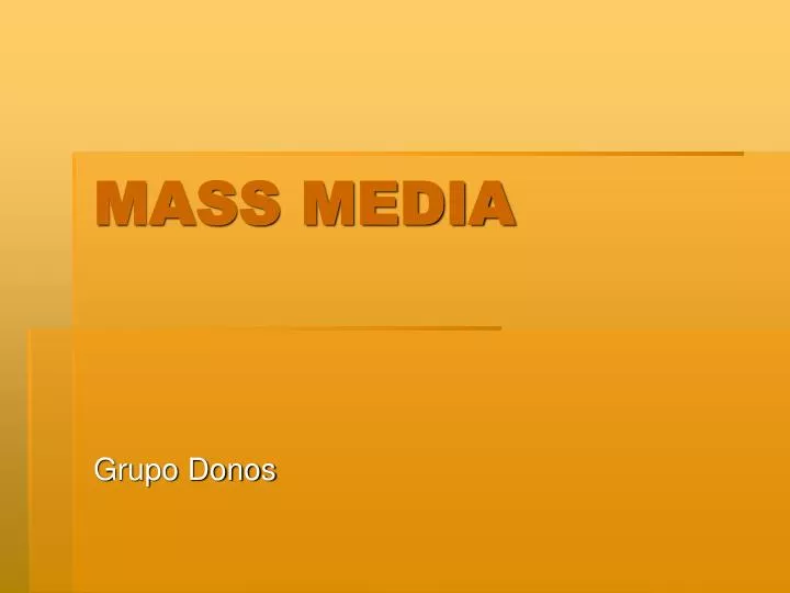 mass media n.