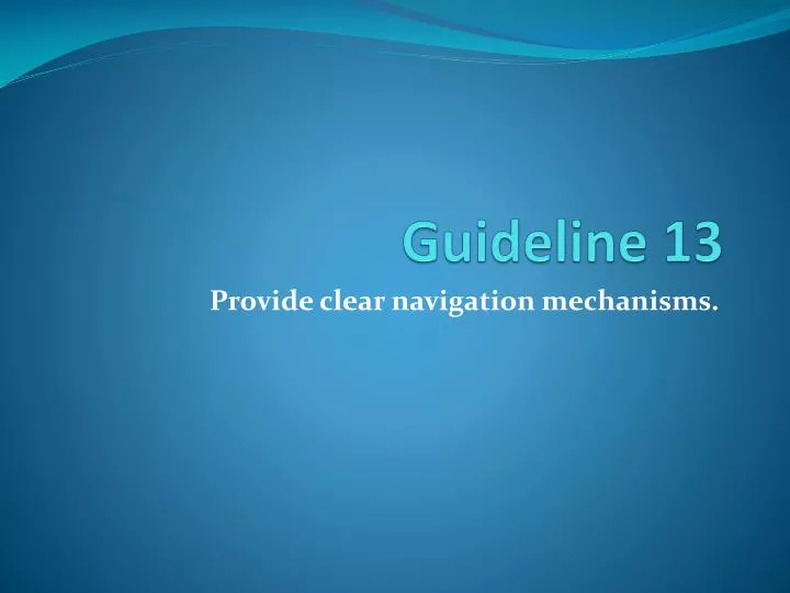 guideline 13 n.
