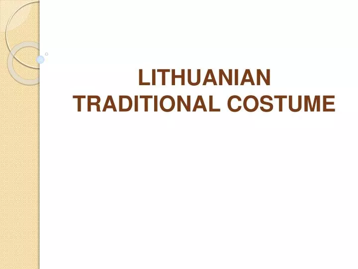 lithuanian traditional costume n.