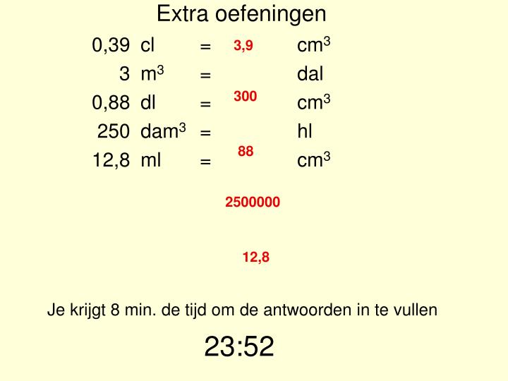 PPT - Omrekenen eenheden Volume PowerPoint Presentation - ID:4970404