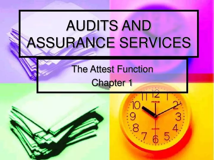 audits and assurance services n.