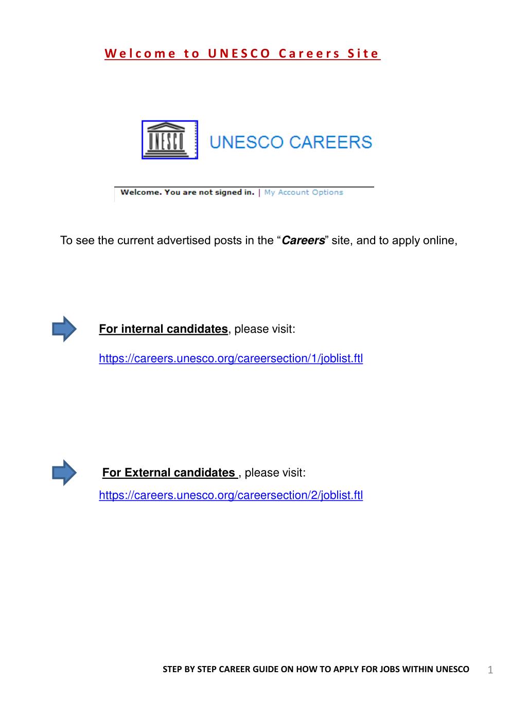 PPT Welcome To UNESCO Careers Site PowerPoint Presentation Free 