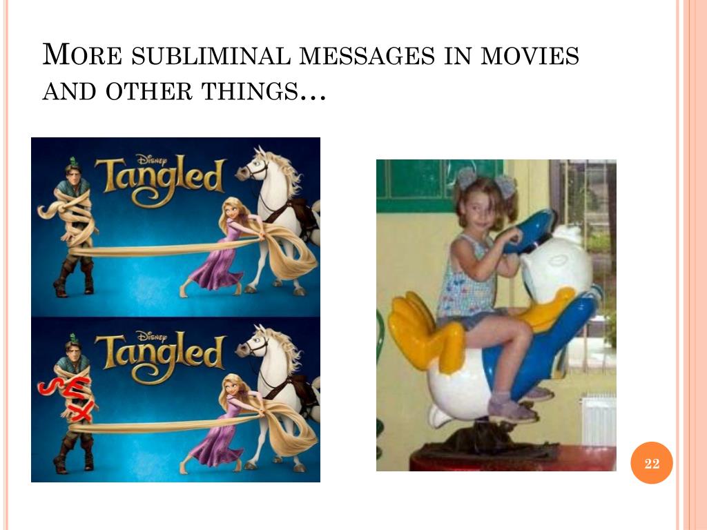 more subliminal messages in movies and other things.