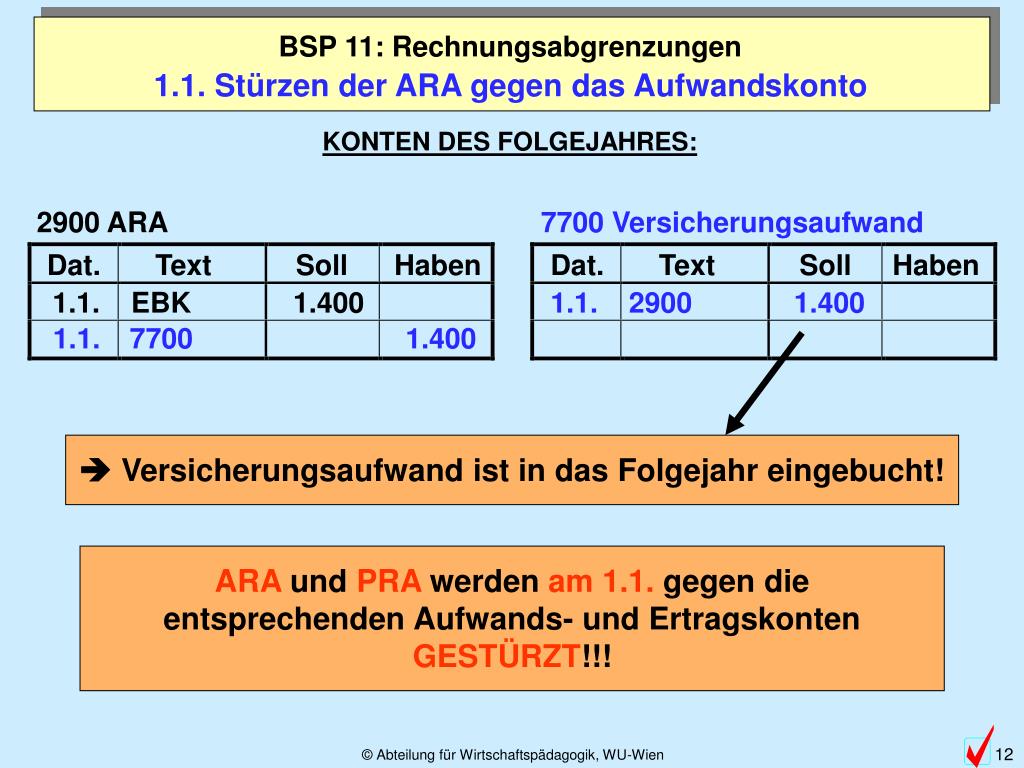 PPT - Beispiel 11 Rechnungsabgrenzungen PowerPoint Presentation, free  download - ID:4974426
