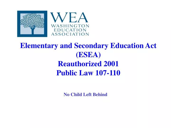 Elementary And Secondary Education Act Esea