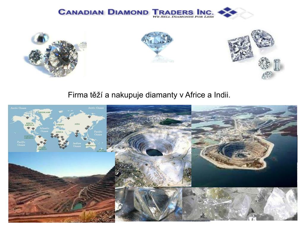 PPT - Firma těží a nakupuje diamanty v Africe a Indii. PowerPoint  Presentation - ID:4974890