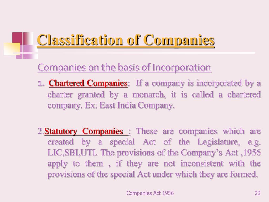 Charted Company