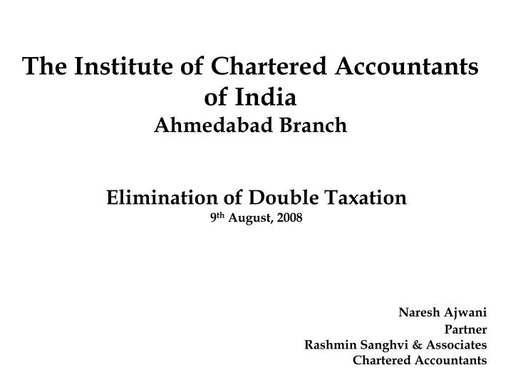 elimination of double taxation 9 th august 2008 n.
