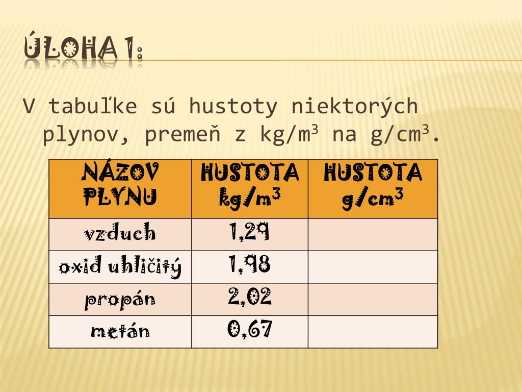 PPT - Hustota plynov PowerPoint Presentation, free download - ID:4978954