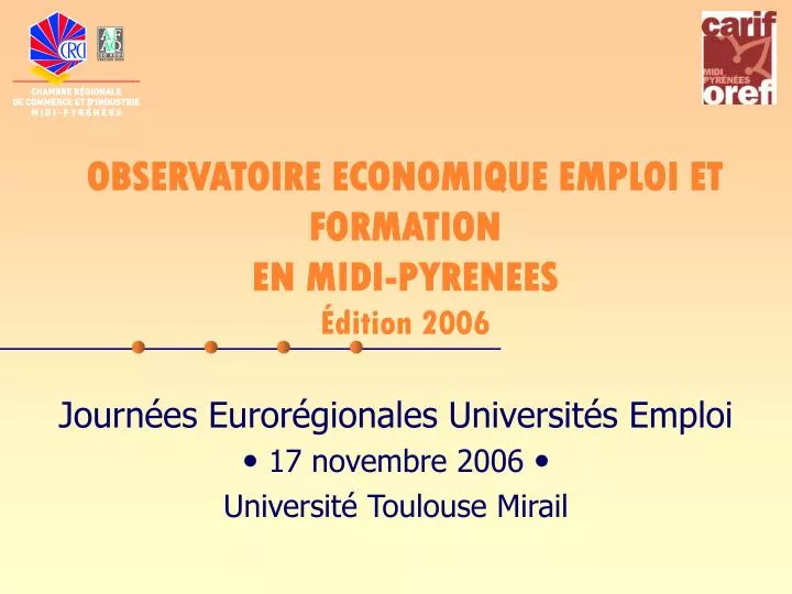 observatoire economique emploi et formation en midi pyrenees dition 2006 n.