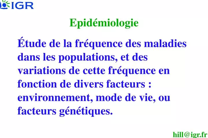 epid miologie n.