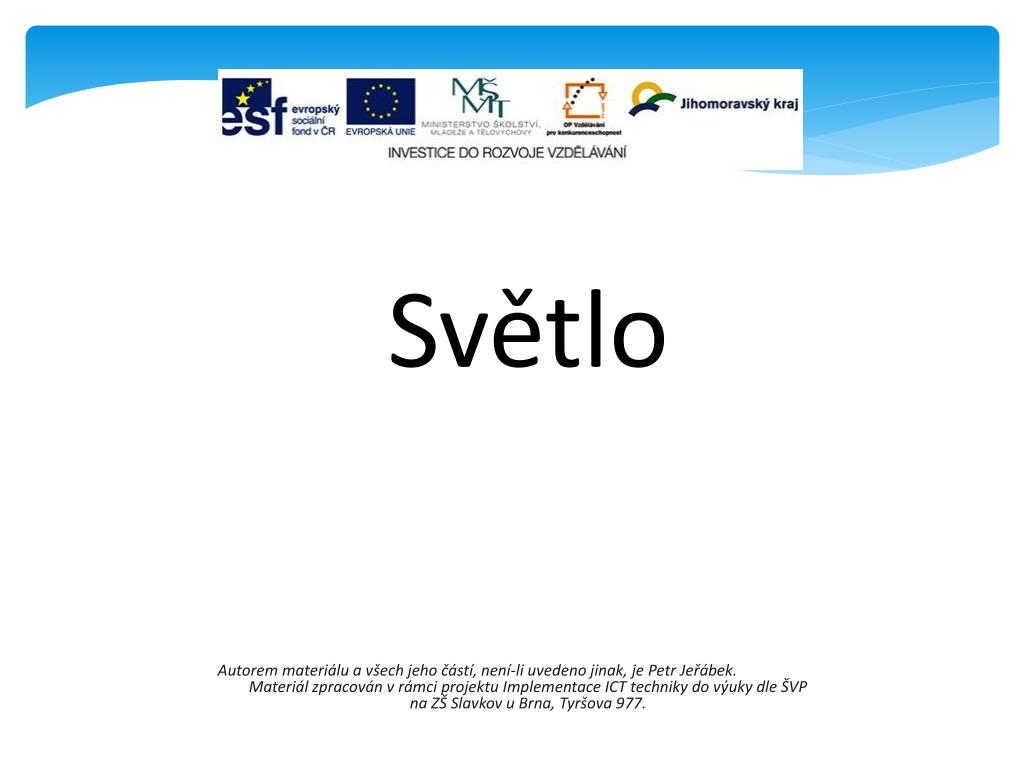 PPT - Světlo PowerPoint Presentation, free download - ID:4979453