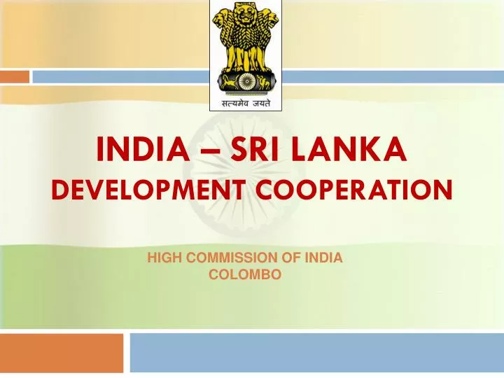 india sri lanka development cooperation n.