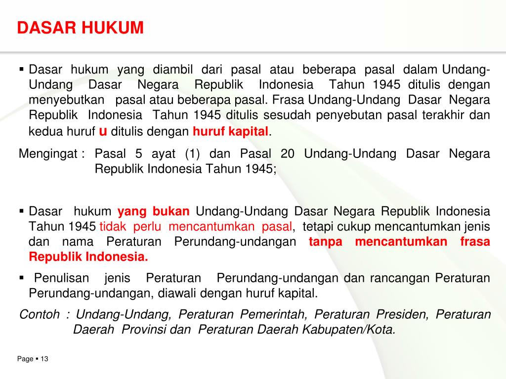 Ppt Teknik Penyusunan Peraturan Perundang Undangan
