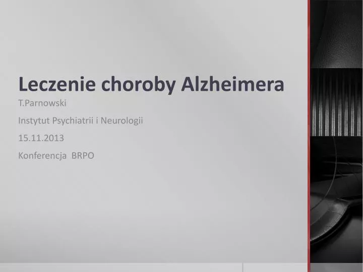 leczenie choroby alzheimera n.