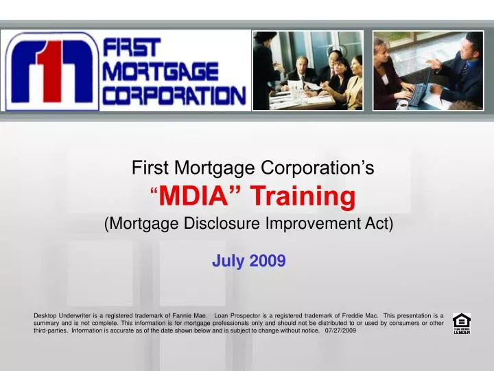 first mortgage corporation s mdia training n.