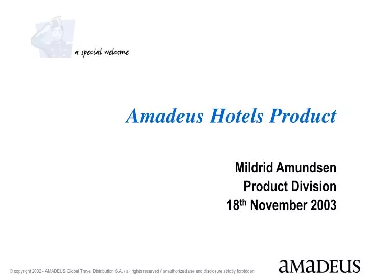 amadeus hotels product n.