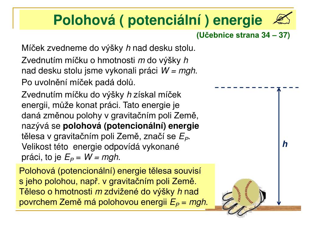 PPT - Polohová ( potenciální ) energie PowerPoint Presentation, free  download - ID:4982570