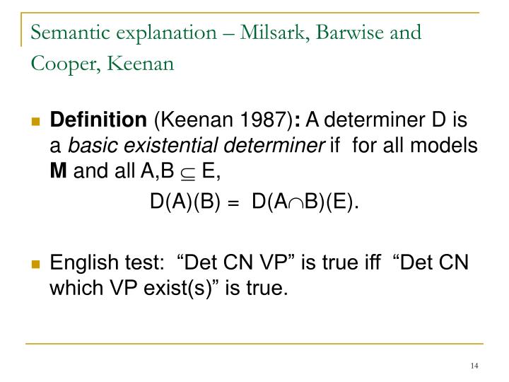 existential sentences in english pdf milsark