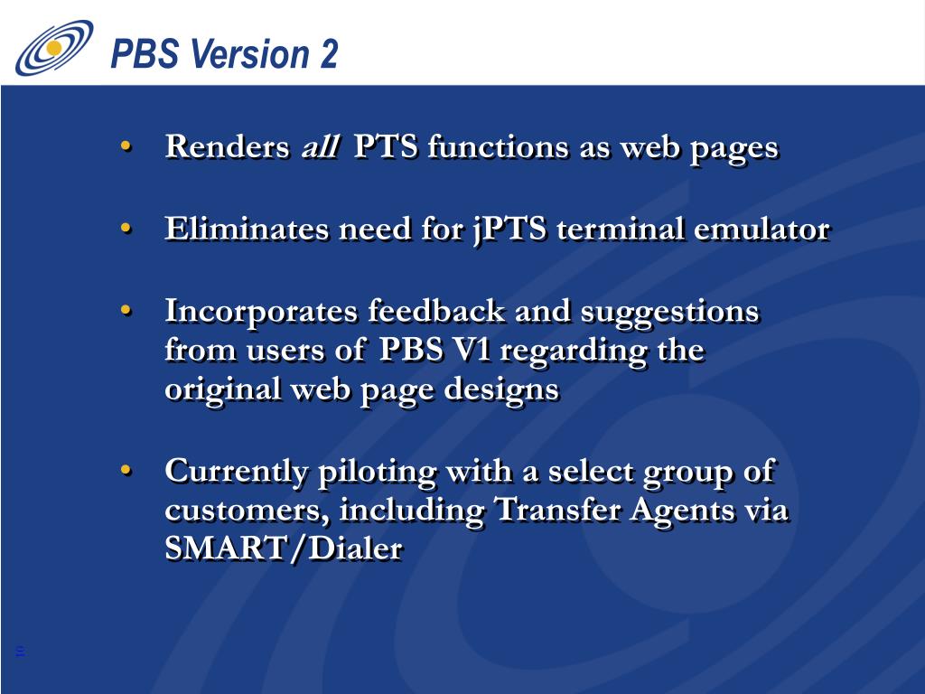 PPT - Update on PBS PowerPoint Presentation, free download - ID:4982889