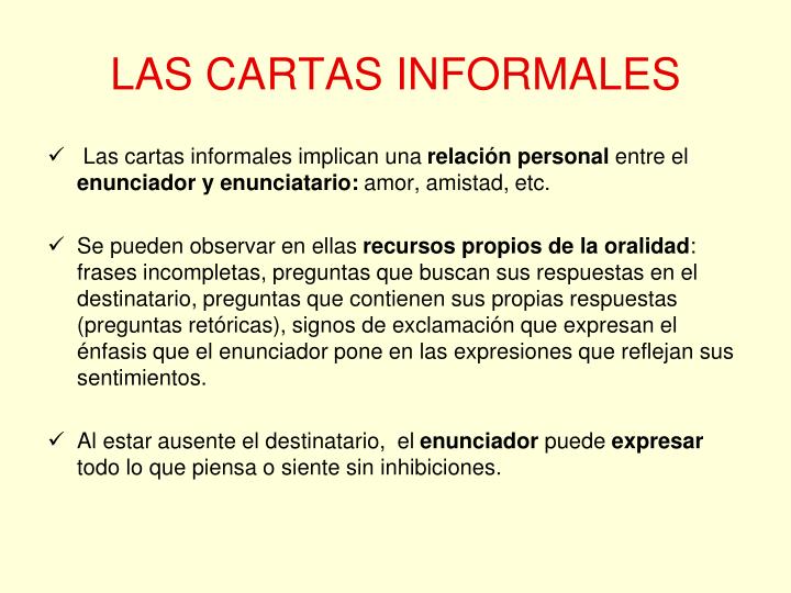 Cuales Son Los Elementos De La Carta Informal Las Cartas Importantes Images 3216