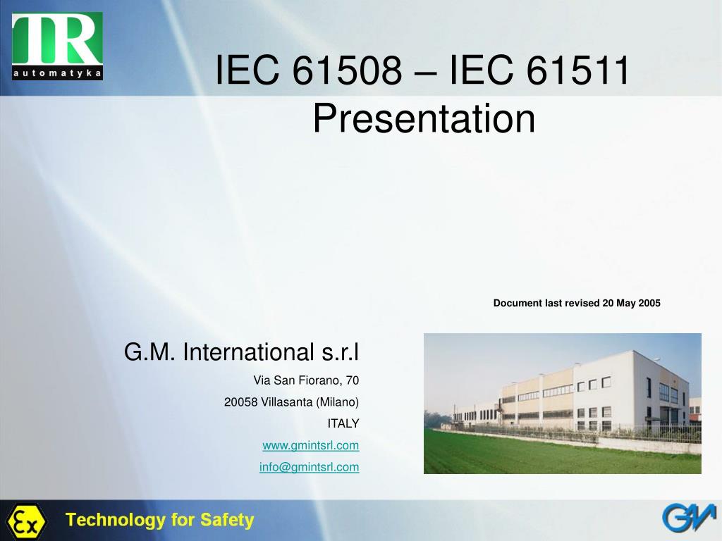 PPT - IEC 61508 – IEC 61511 Presentation PowerPoint Presentation, free  download - ID:4985454