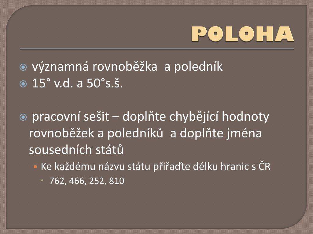 PPT - POLOHA, HISTORIE, HRANICE ČR PowerPoint Presentation, free download -  ID:4985692