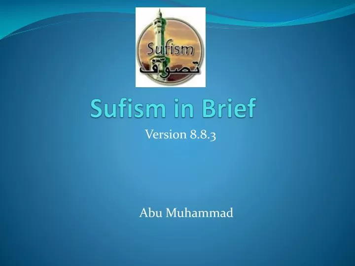 sufism in brief n.