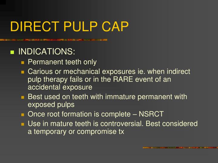 PPT VITAL PULP THERAPY PowerPoint Presentation ID4986408