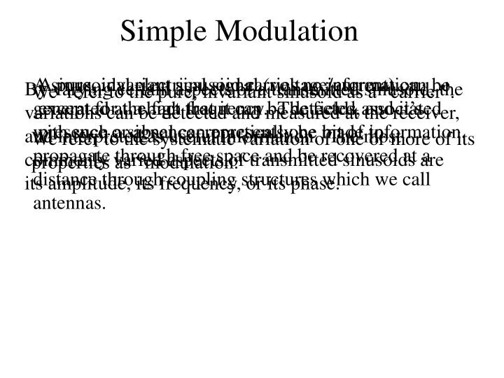 PPT - Simple Modulation PowerPoint Presentation, free download - ID:4987034