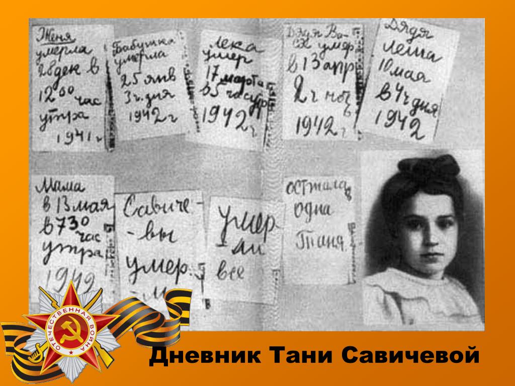 Дневник савичевой тани из блокадного ленинграда читать