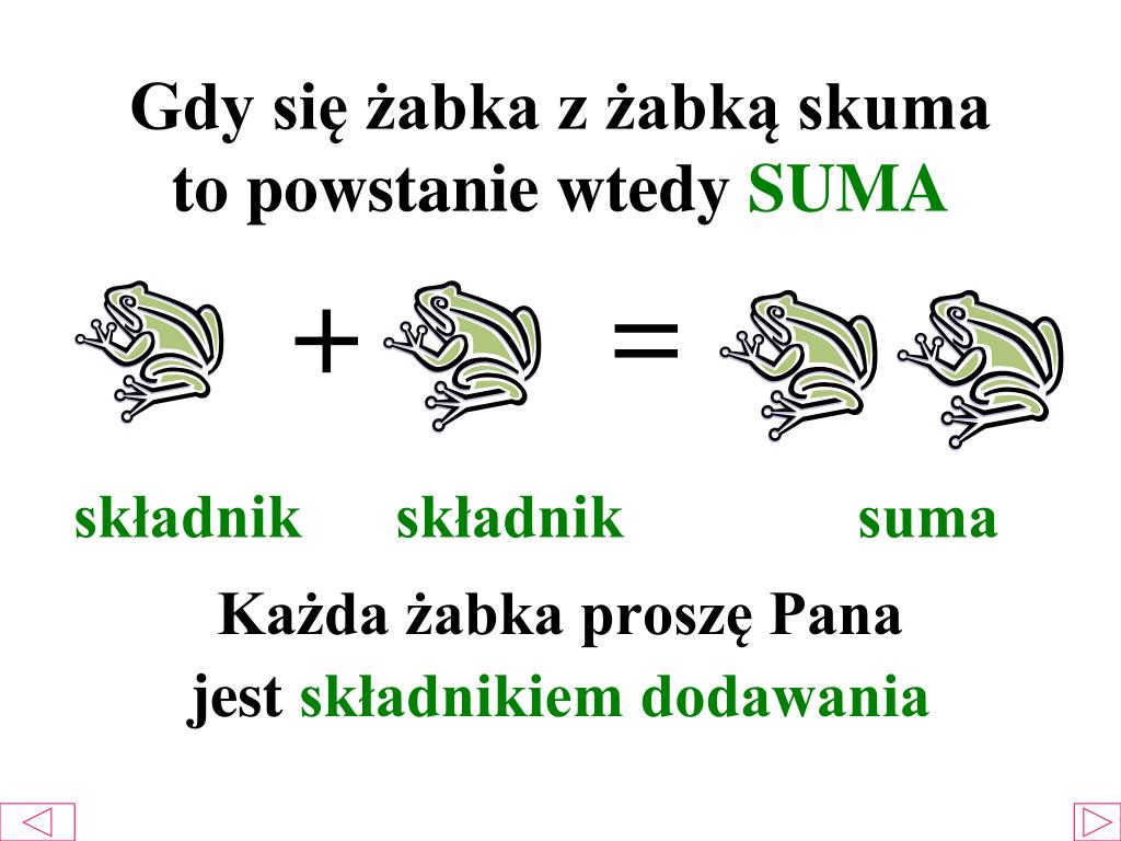 PPT - ŻABIA MATEMATYKA PowerPoint Presentation, free download - ID ...