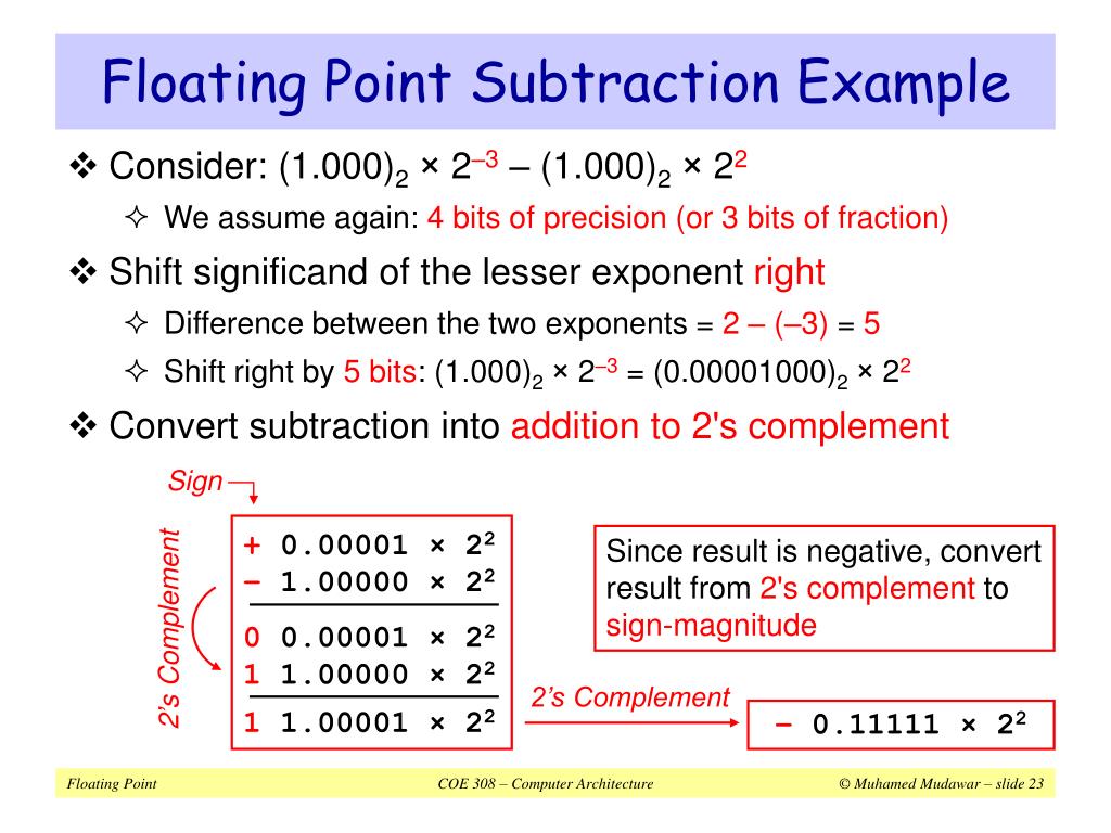 Ppt Floating Point Powerpoint Presentation Free Download Id 4991190 Floating point addition and subtraction