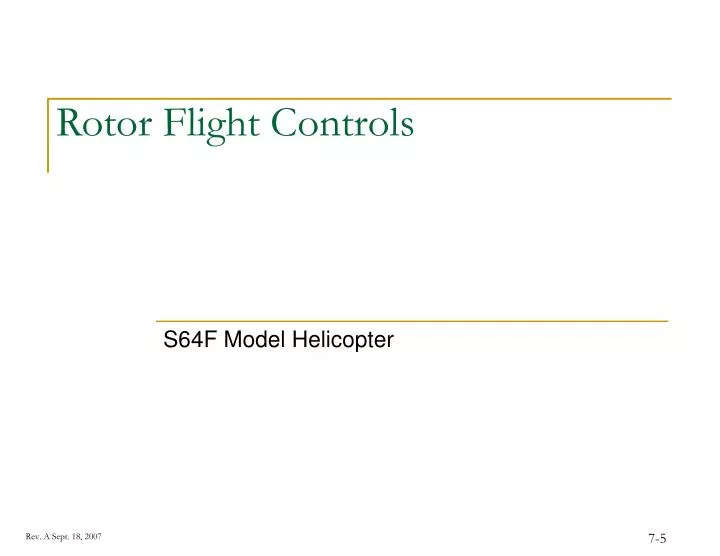 rotor flight controls n.
