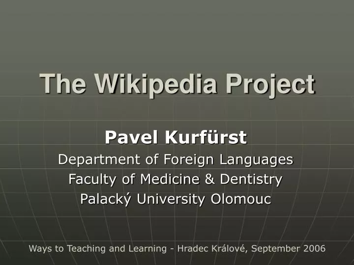 PPT - The Wikipedia Project PowerPoint Presentation, free download -  ID:4992236