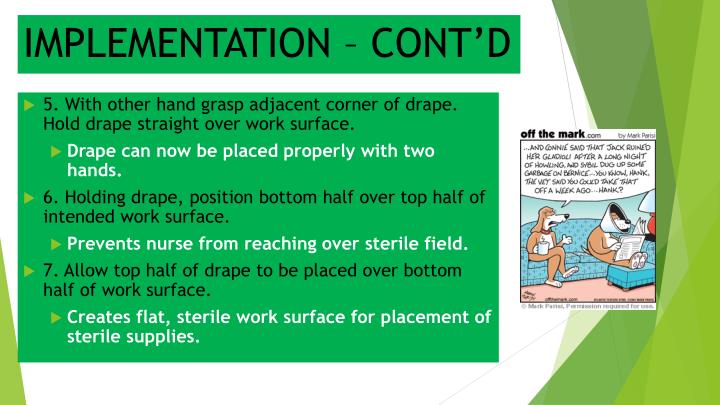 1 field inch sterile border NUR SKILL FIELD  113: PPT 2: 8 A PREPARING STERILE
