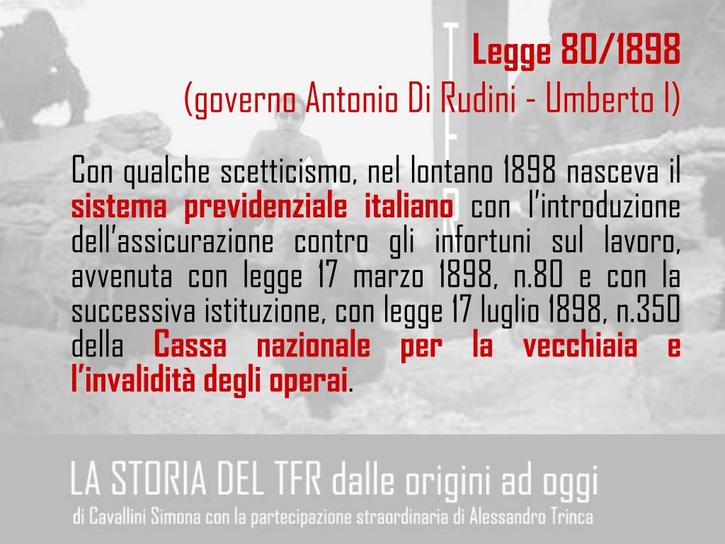 PPT - Legge 80/1898 (governo Antonio Di Rudini - Umberto I) PowerPoint