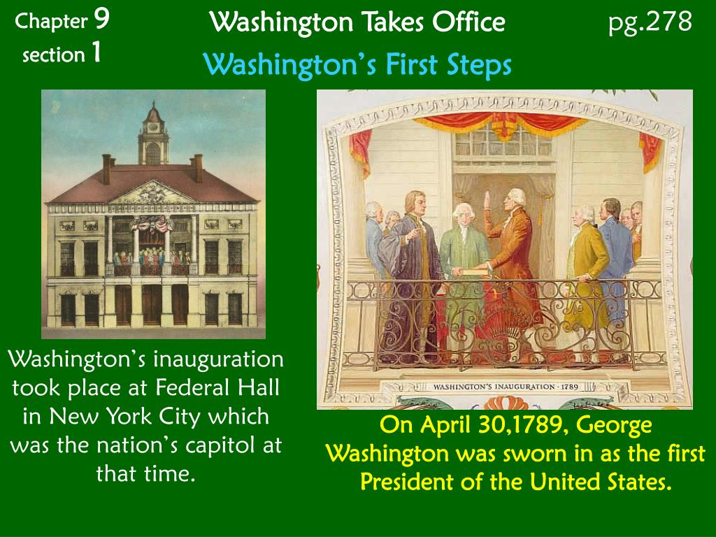 PPT - Washington Takes Office PowerPoint Presentation, free download - ID:4995181