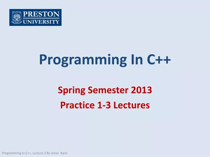 PPT - Programming In C++ PowerPoint Presentation, free download - ID ...