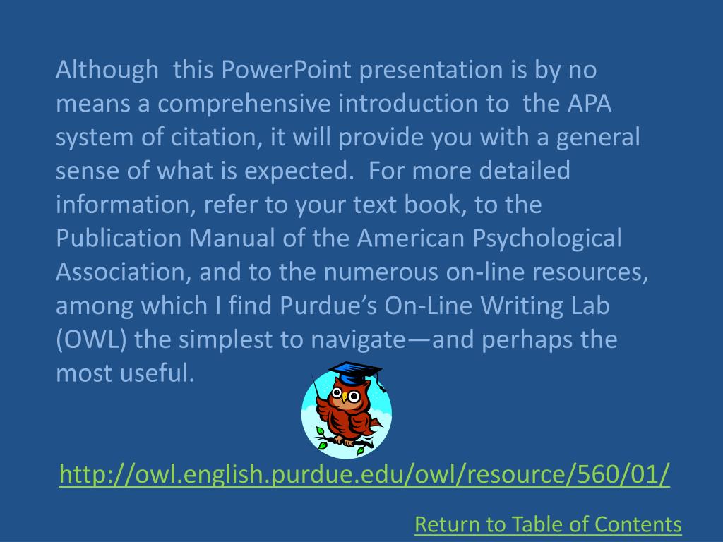 Ppt Apa Style Powerpoint Presentation Free Download Id 4996418