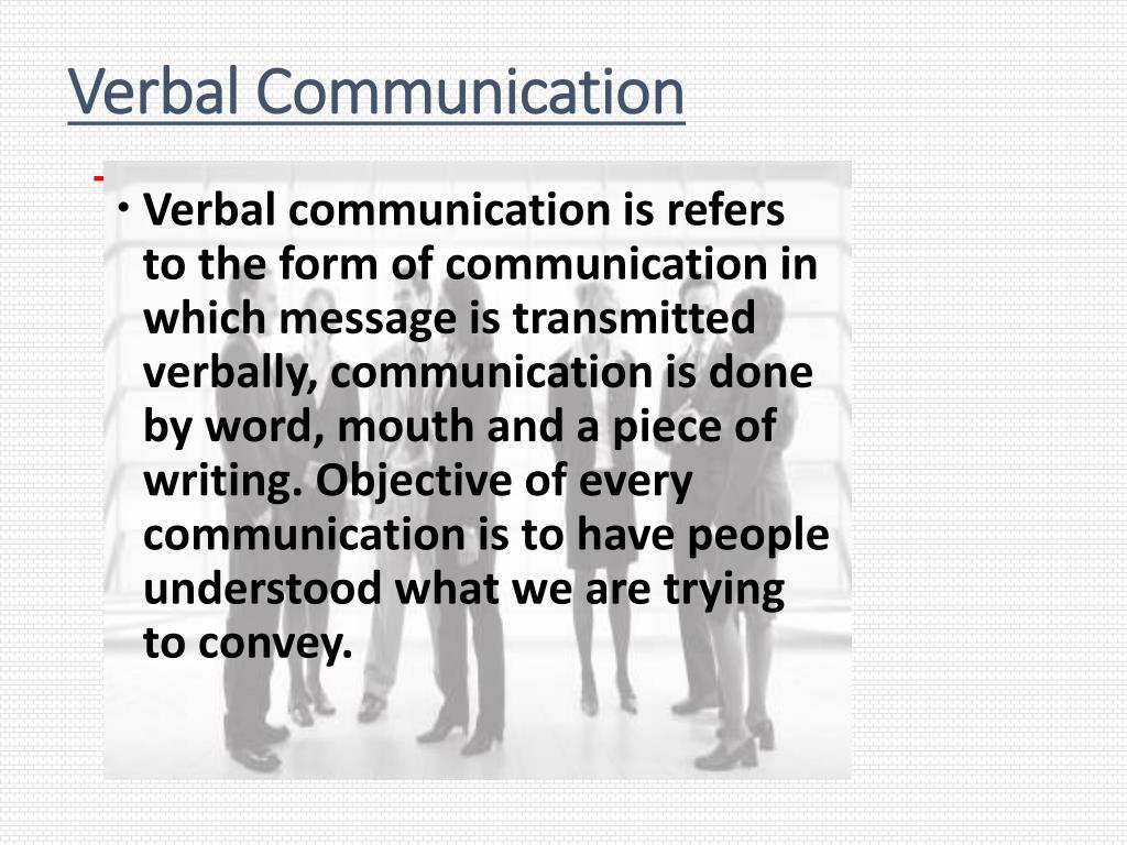 verbal communication presentation pdf