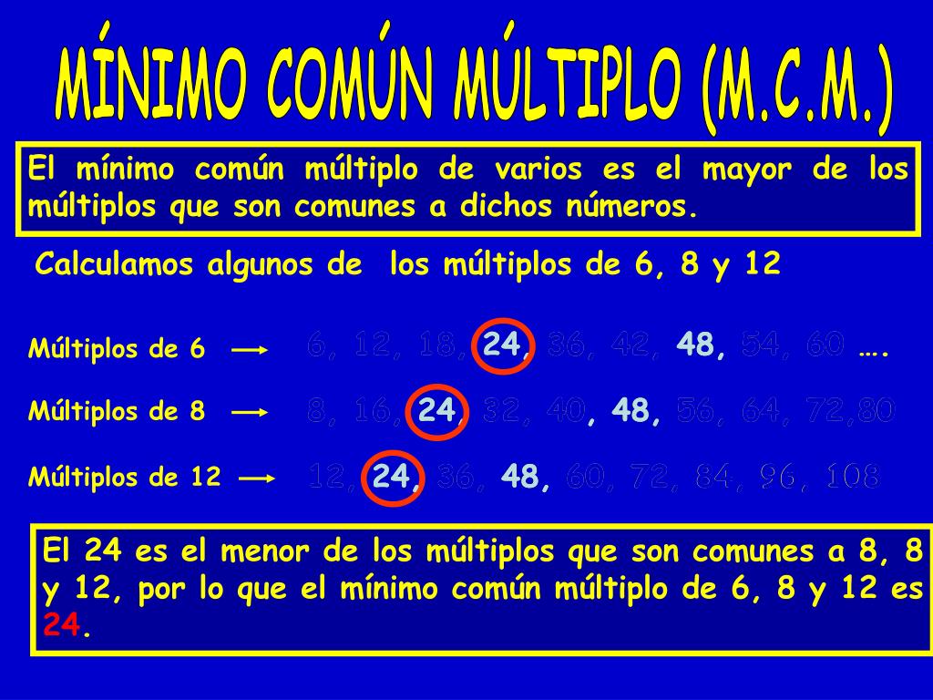 M c m De 30 Y 40 PPT - MÚLTIPLOS Y DIVISORES PowerPoint Presentation, free download - ID