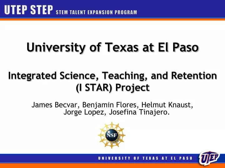 Utep Powerpoint Template PPT - UTEP STEP STEM TALENT EXPANSION PROGRAM PowerPoint Presentation ...
