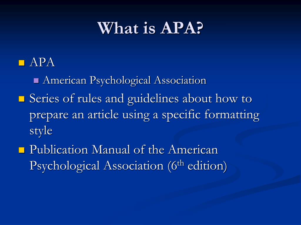 PPT - APA6 Referencing & EndNote PowerPoint Presentation, free download