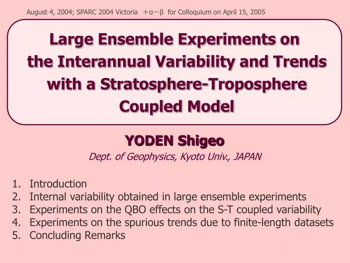 yoden shigeo dept of geophysics kyoto univ japan n.