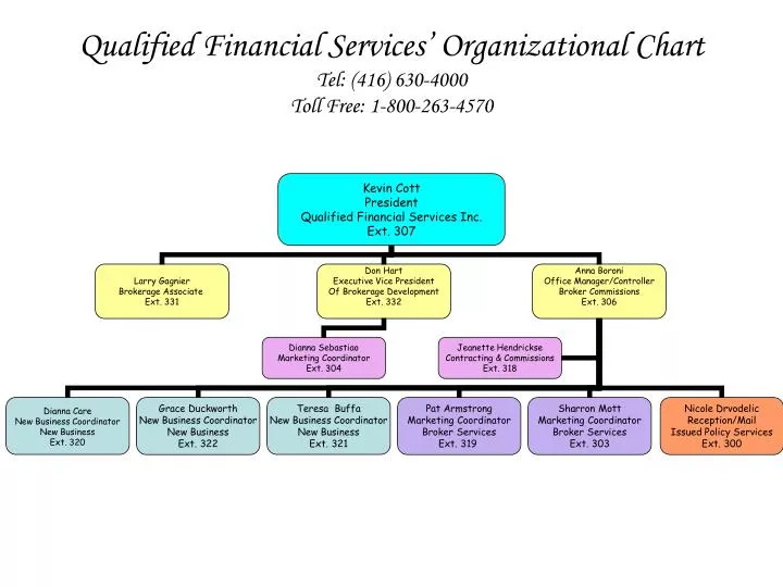 Financial Services Organizational Chart