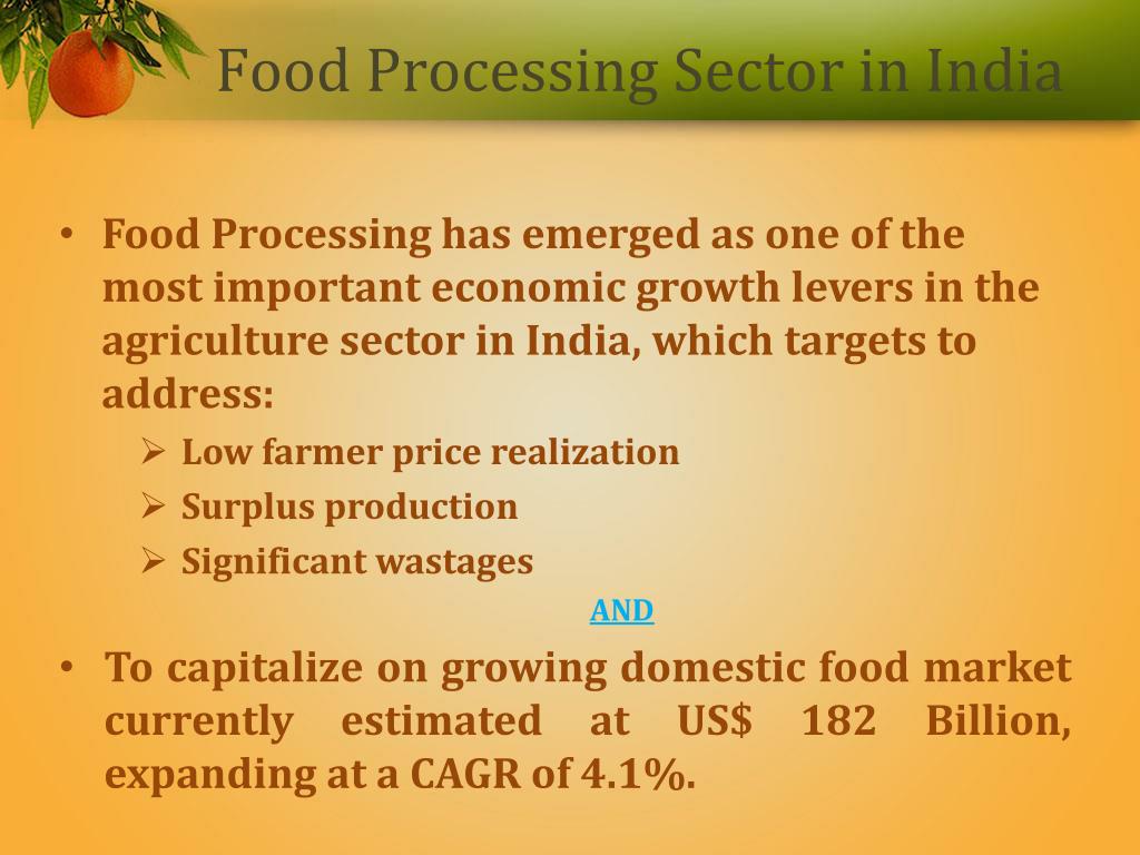 PPT Investment Opportunities in Food Processing Sector in India