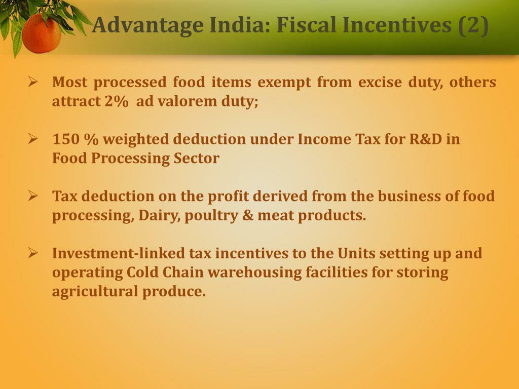 PPT Investment Opportunities in Food Processing Sector in India