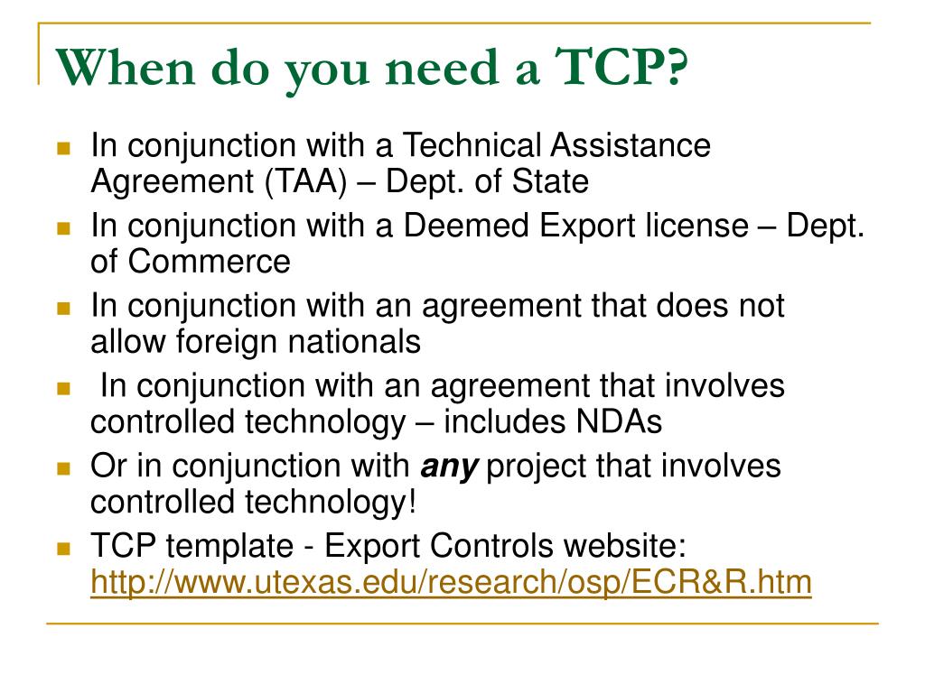Technical Assistance Agreement Template
