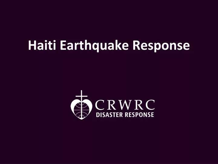 haiti earthquake response n.
